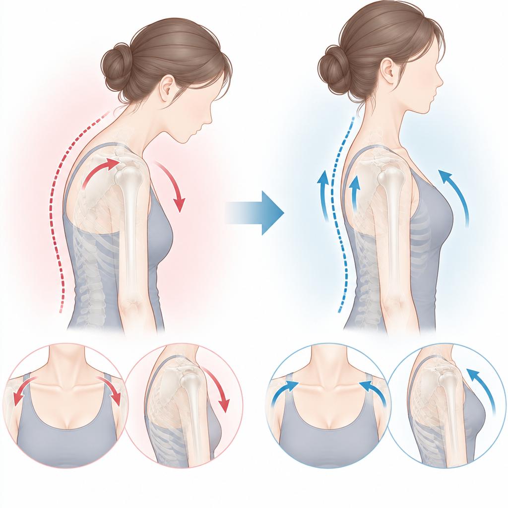 バストの印象を左右するのは、毎日の姿勢かもしれません