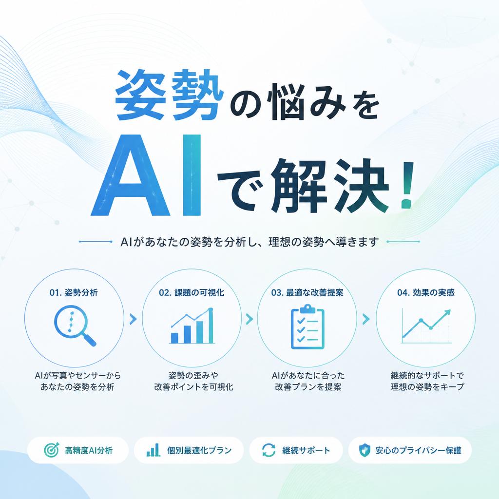 姿勢の悩みをAIで解決！
