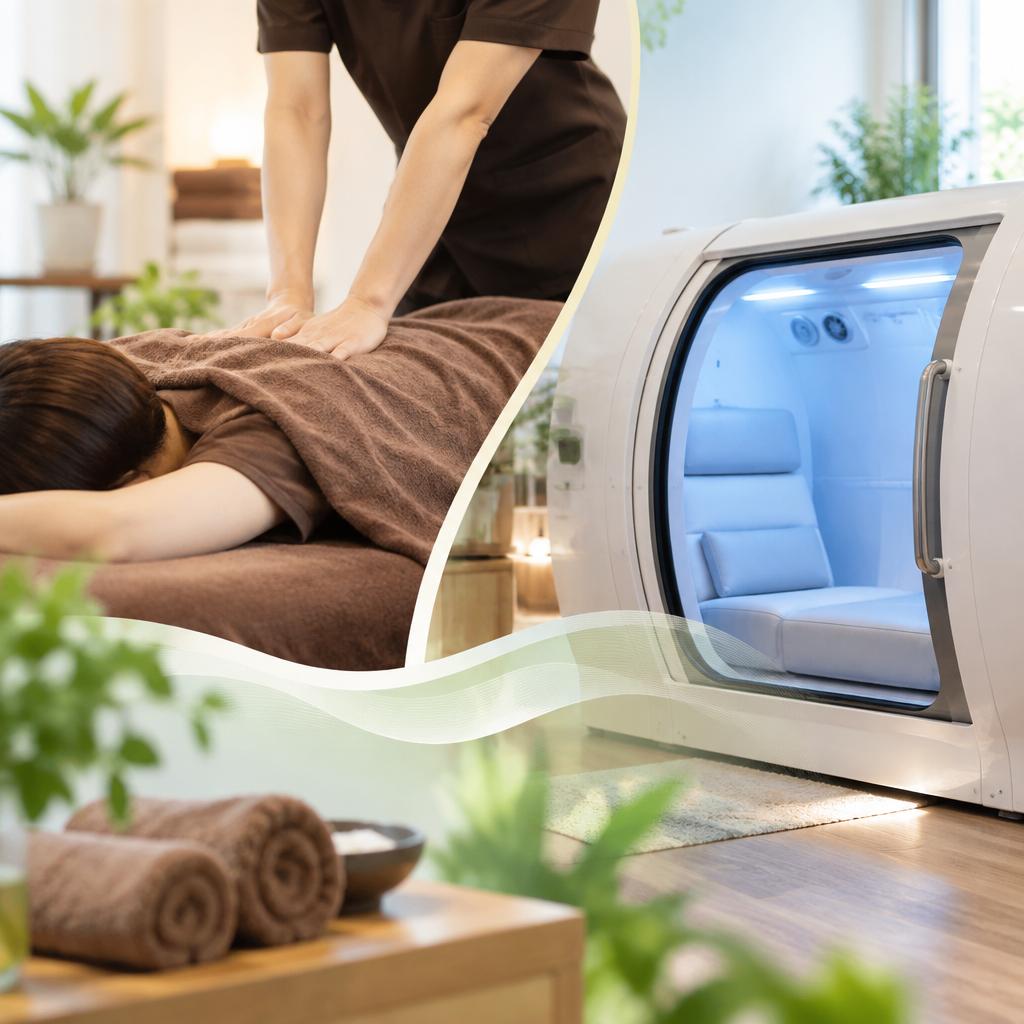 整体と酸素カプセルで、休息とリカバリーをサポート